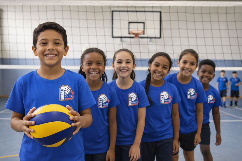 bambini pallavolo rete pallone
