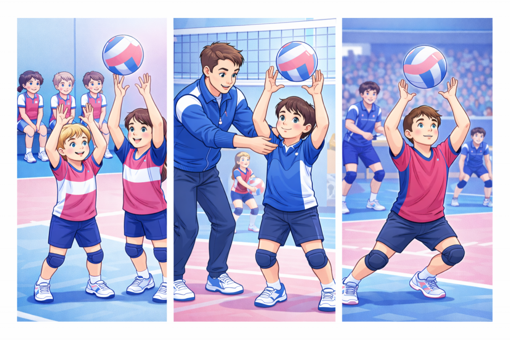 palleggio nella pallavolo giovanile 6-18 anni